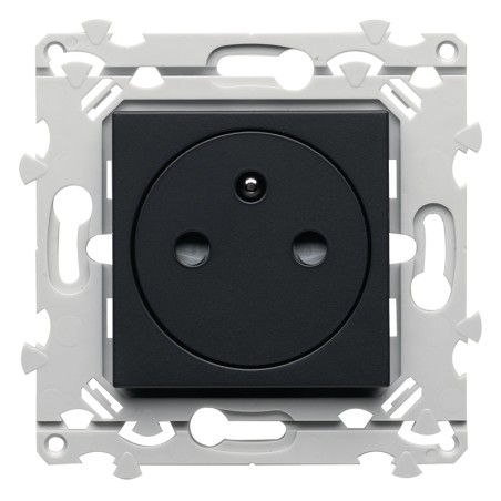 Essensya Prise 2P+T affleurante Anthracite