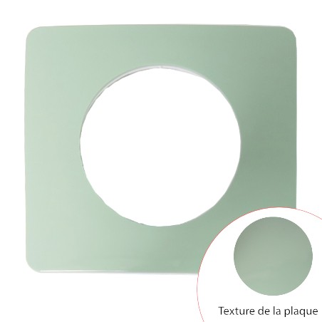 Plaque Céliane Vert Céladon 1 poste finition DECO