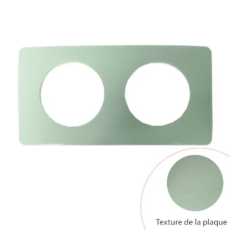 Plaque Céliane Vert Céladon 2 postes