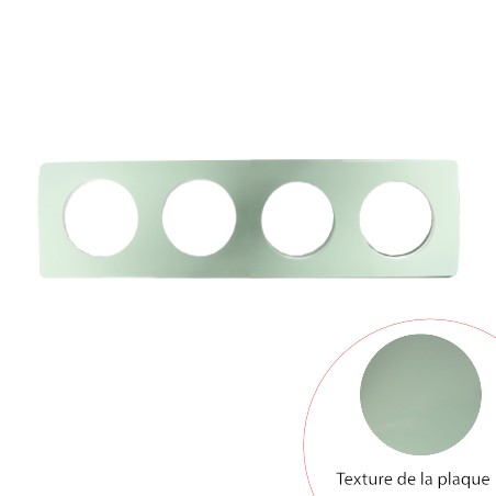 Plaque Céliane Vert Céladon 4 postes