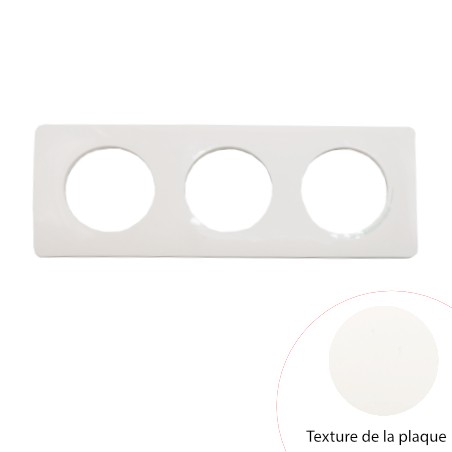 Plaque Céliane Blanc Antimicrobien 3 postes