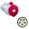 Fiche industrielle femelle 3P+N+T 32A IP44