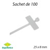 Collier avec plaque identification 8x25mm