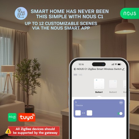 Interrupteur Zigbee 3.0