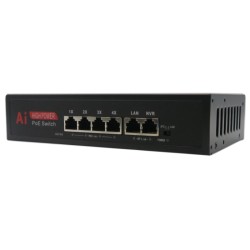 Switch Ethernet 4 ports POE 10/100 Mbit/s 2 ports montant - OLTRIX VDISW007