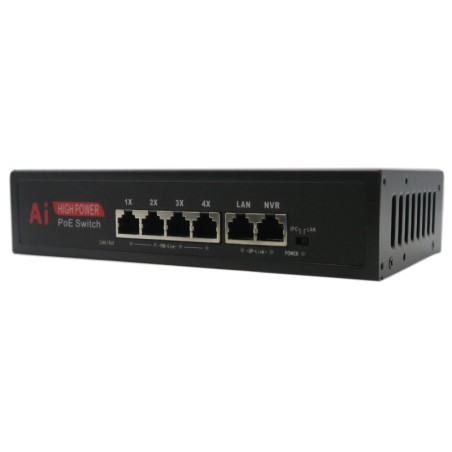 Switch Ethernet 4 ports 10/100 Mbit/s 2 ports montant