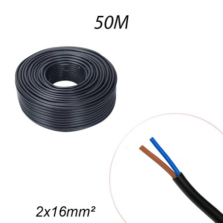 Câble U1000 R2V 2X16 - Couronne de 50m