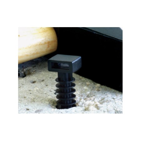 Embase cheville noir pour colliers 9mm SapiSelco ALE.3.401