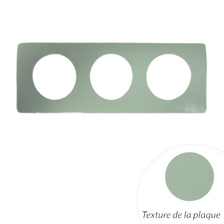 Plaque Céliane Vert Céladon 3 postes finition DECO collection 2024