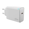 Chargeur double USB-C puissance de 45W charge rapide 230 V