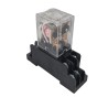 Relais 220V-AC 10A 2RT avec support modulaire pour montage sur rail DIN