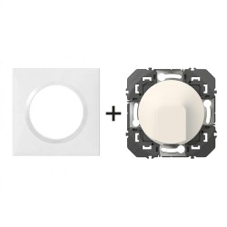 Dooxie Sortie de câble + plaque carrée blanc LEGRAND 600325