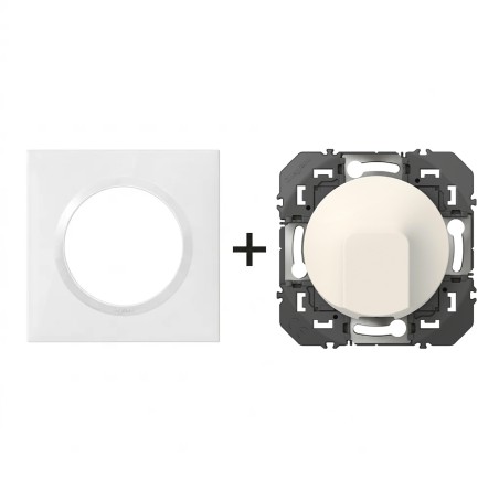 Dooxie Sortie de câble + plaque carrée blanc