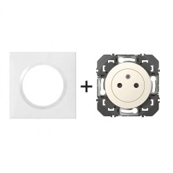 Dooxie Prise Surface + plaque carrée blanc LEGRAND 600335