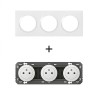 Dooxie Prise triple 16A 250V IP20 IK04
