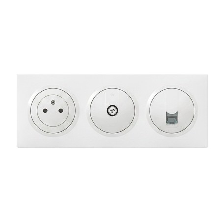 Dooxie Prise + Prise TV + Prise RJ45