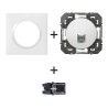 Dooxie Prise RJ45 Cat 6 + plaque carrée blanc + griffes
