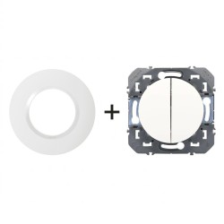 Dooxie Inter double + plaque Ronde blanc LEGRAND 600002