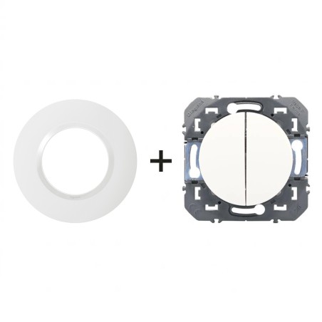 Dooxie Inter double + plaque Ronde blanc