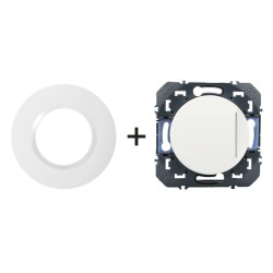 Dooxie Inter témoin + plaque Ronde blanc LEGRAND 600009