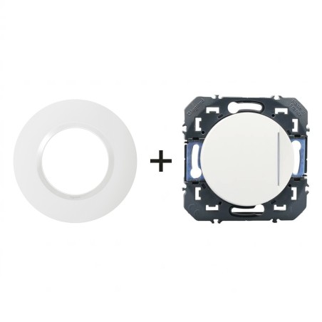 Dooxie Inter témoin 250V~ IP20 usage intérieur + plaque Ronde blanc