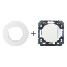 Dooxie Inter témoin 250V~ IP20 usage intérieur + plaque Ronde blanc