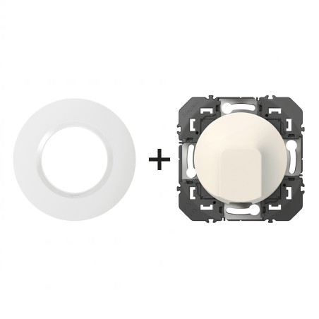 Dooxie Sortie de câble + plaque Ronde blanc