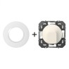 Dooxie Sortie de câble + plaque Ronde blanc