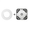 Dooxie Prise TV simple + plaque Ronde blanc