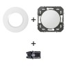 Dooxie Interrupteur + plaque Ronde blanc + griffes