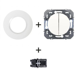 Dooxie Inter double 600002 + plaque Ronde blanc + griffes