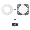 Dooxie Inter double IP20 pour intérieur + plaque Ronde blanc + griffes