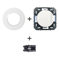 Dooxie BP sonnette 600018 + plaque Ronde blanc + griffes