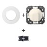 Dooxie Sortie de câble + plaque Ronde blanc + griffes