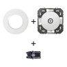 Dooxie prise TV simple + plaque Ronde blanc + griffes