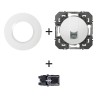 Dooxie Prise RJ45 Cat 6 + plaque Ronde blanc + griffes