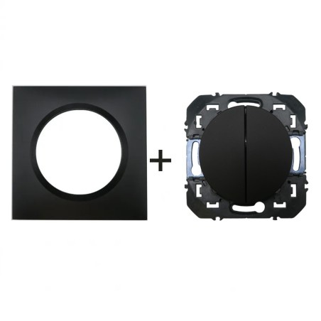 Dooxie Inter double + plaque carrée noir