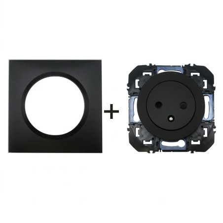 Dooxie Prise Surface + plaque carrée noir
