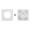 Odace Prise de courant 2P+T + plaque Blanc