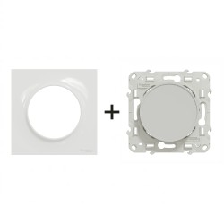 Odace Obturateur S520666 + plaque Blanc
