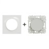 Odace Obturateur thermoplastique ABS anti‑UV + plaque Blanc