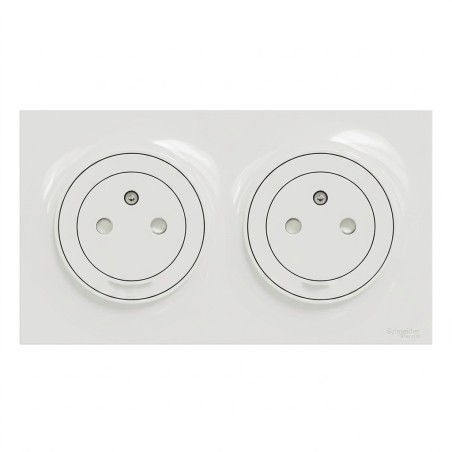 Odace Prise double 2P+T affleurante