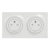 Odace Prise double 2P+T affleurante
