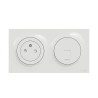 Odace Prise Surface + Prise RJ45 + plaque Blanc