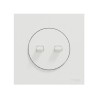 Odace Double Inter/BP à levier S920213 + plaque Blanc Craie