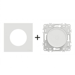 Odace Variateur rotatif S920519 + plaque Blanc Craie