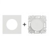 Odace Variateur rotatif 230 V CA, 50 Hz + plaque Blanc Craie