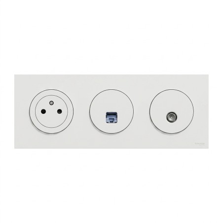 Odace Prise + Prise TV + Prise RJ45