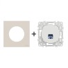 Odace Prise RJ45 Cat 6 STP 2TV minimum à 3TV + plaque Beige Sable