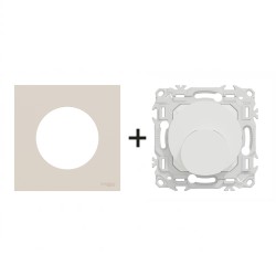 Odace Sortie de câble S920662 + plaque Beige Sable